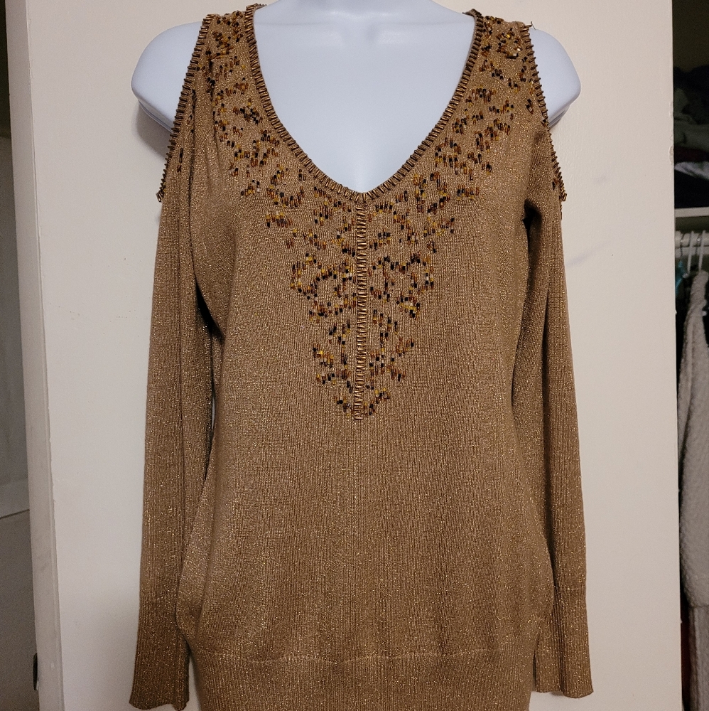 Cache Open Shoulder Long Sleeve